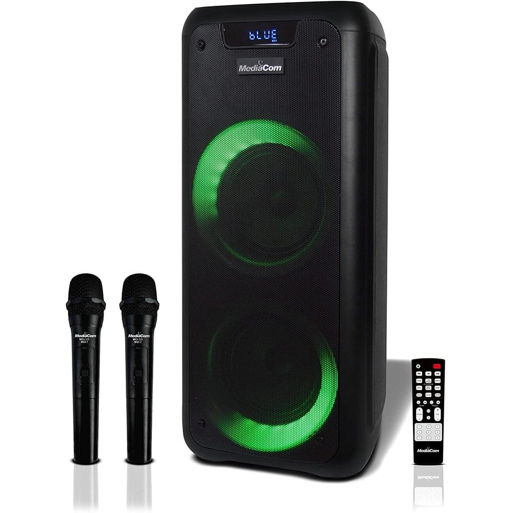Mediacom MCI 525 Portable Party Speaker With Battery, Bluetooth And 2 Wireless Mics