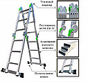 Лестница-трансформер 4-секционная, 12 ступеней STR-503, фото 4