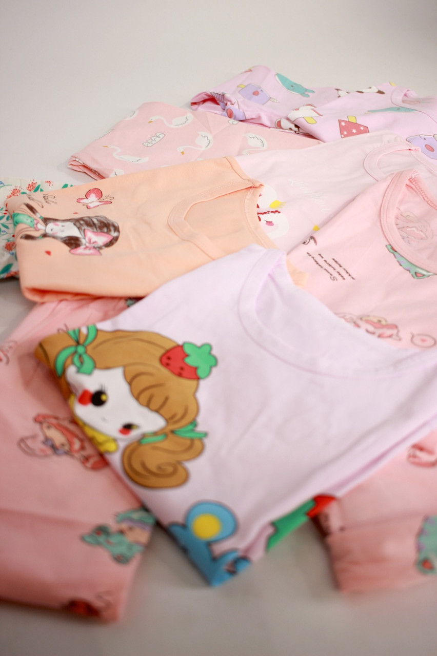 Пижама с коротким рукавом и шортами или брюками для девочки гамма розовый - фото 3 - id-p115512166
