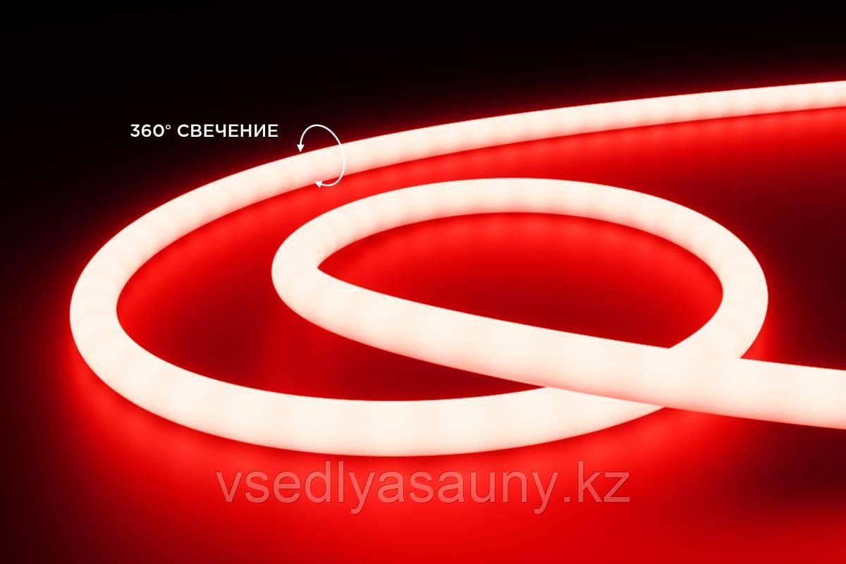 Термостойкая светодиодная лента теплого свечения для бани и сауны 5 м/п (красный) 24в.