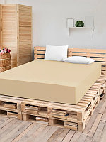 Простынь на резинке ранфорс 100% хлопок Clasy 180х200 beige