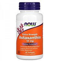 БАД Astaxanthin 10 mg, 60 softgels, NOW