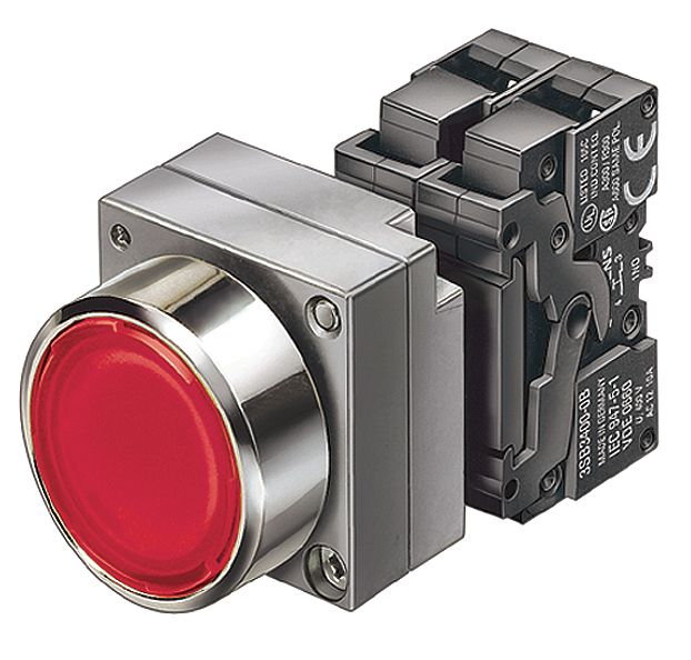 КРУГЛАЯ КНОПКА С ПОДСВЕТКОЙ - 3SB3647-0AA21 (SIEMENS)