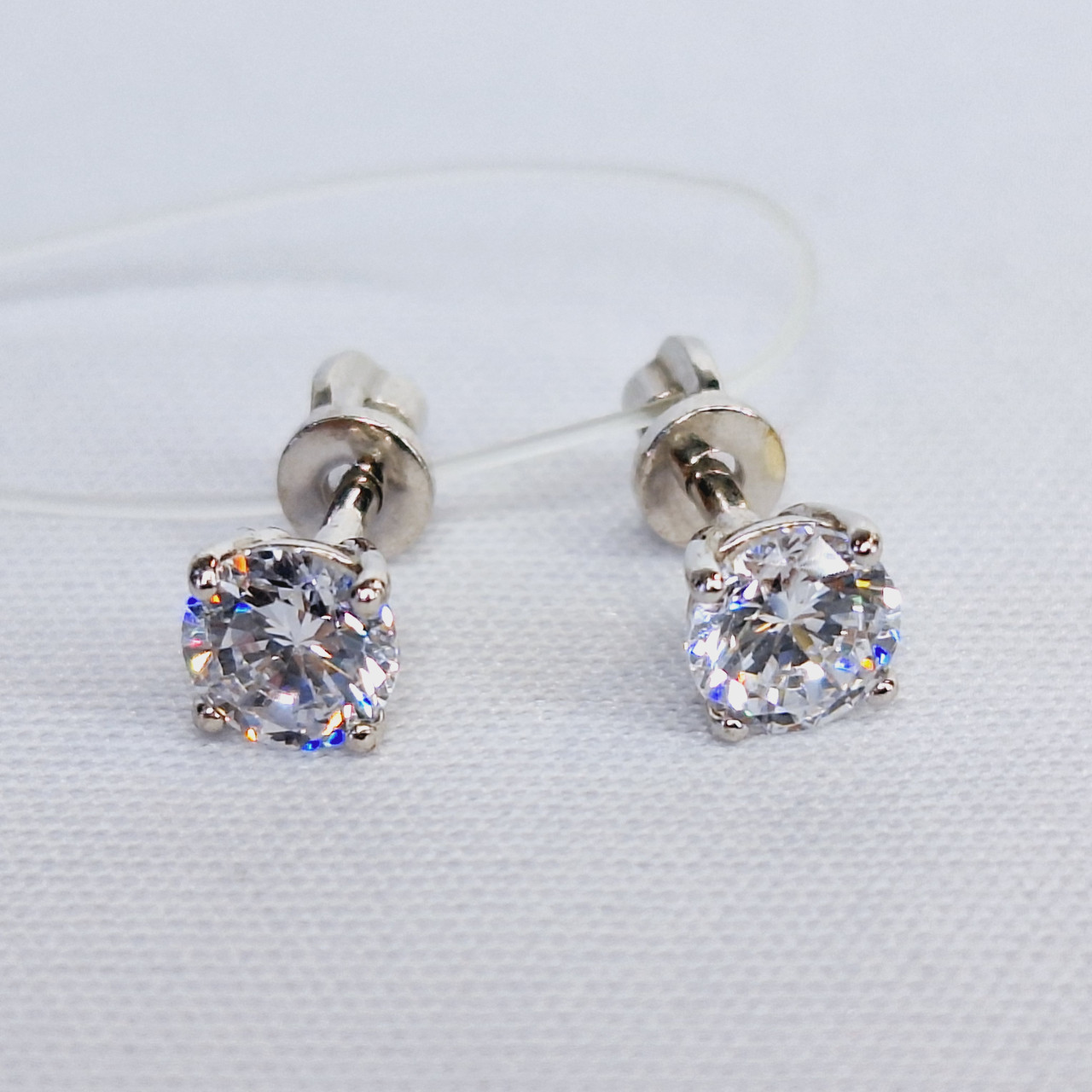 Серьги из серебра фианит Вознесенский 12-0004, фото 1