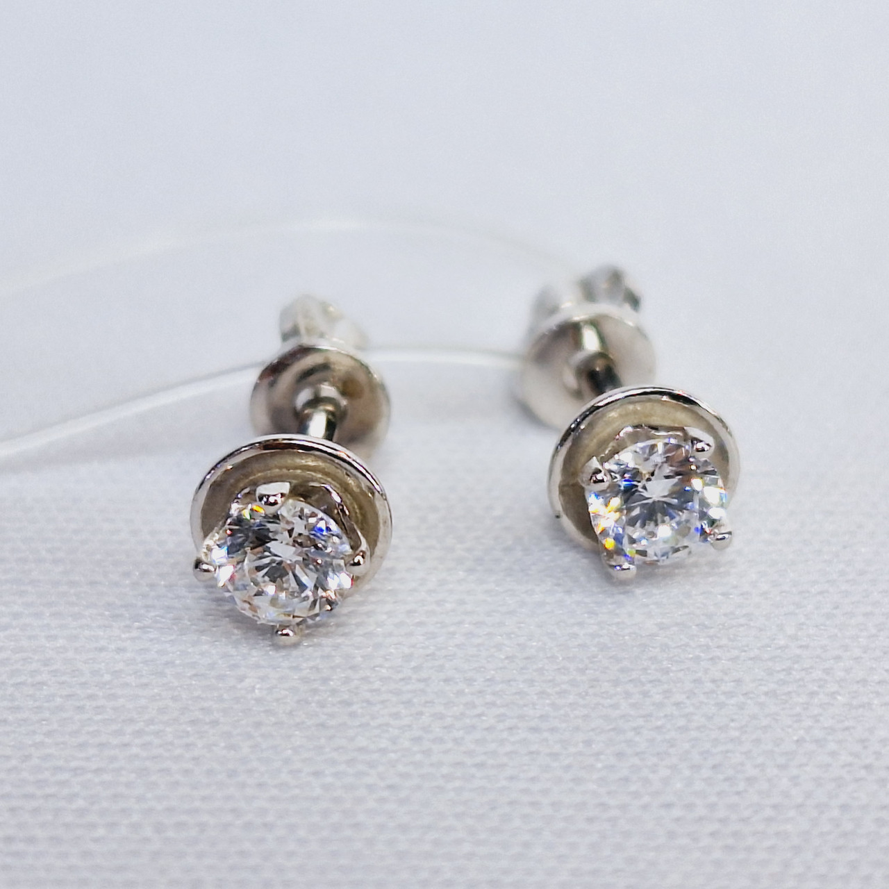 Серьги из серебра фианит Вознесенский 12-0078, фото 1