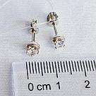 Серьги из серебра фианит Вознесенский 12-0078, фото 3