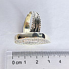 Кольцо Алматы N224 серебро без покрытия вставка без вставок вид капля, национальное, фото 3