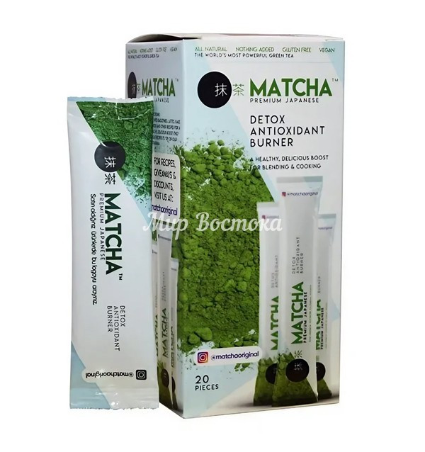 Премиальный японский Матча чай детокс-жиросжигатель Matcha Premium Japanese (20 пакетиков) - фото 1 - id-p115520135