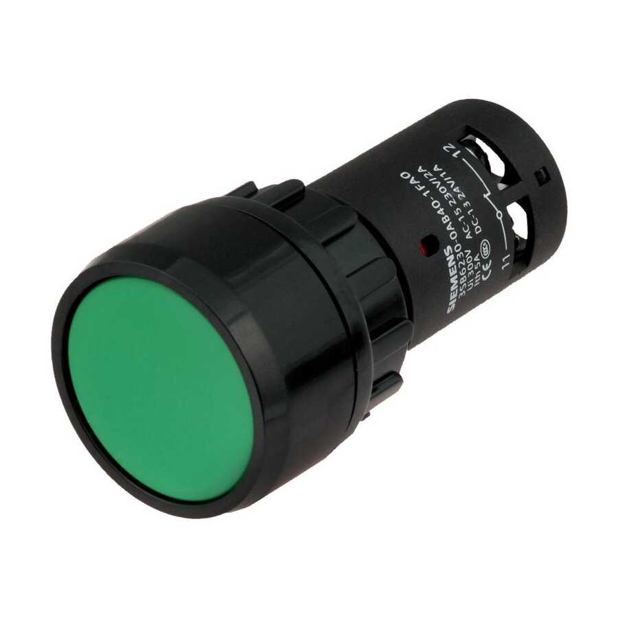 КНОПКА КОМПАКТНОЙ СЕРИИ ЗЕЛЕНАЯ - 3SB6210-0AB40-1BA0 (SIEMENS), фото 1