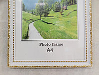 Фоторамка, белая с золотом, А4, 21*29,7см