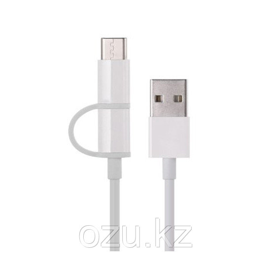 Интерфейсный кабель Xiaomi 100cm MICRO USB and Type-C Белый, фото 1