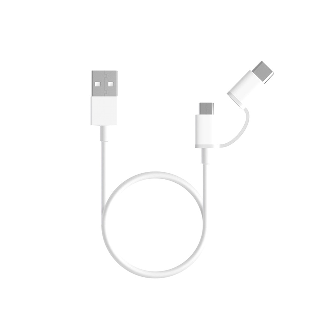 Интерфейсный кабель Xiaomi 30cm MICRO USB and Type-C Белый 2-018975 SJX01ZM