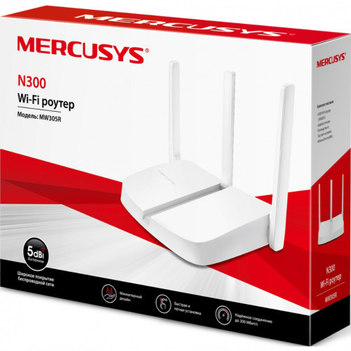 Mercusys N300 маршрутизатор для дома (MW305R) - фото 4 - id-p69178037