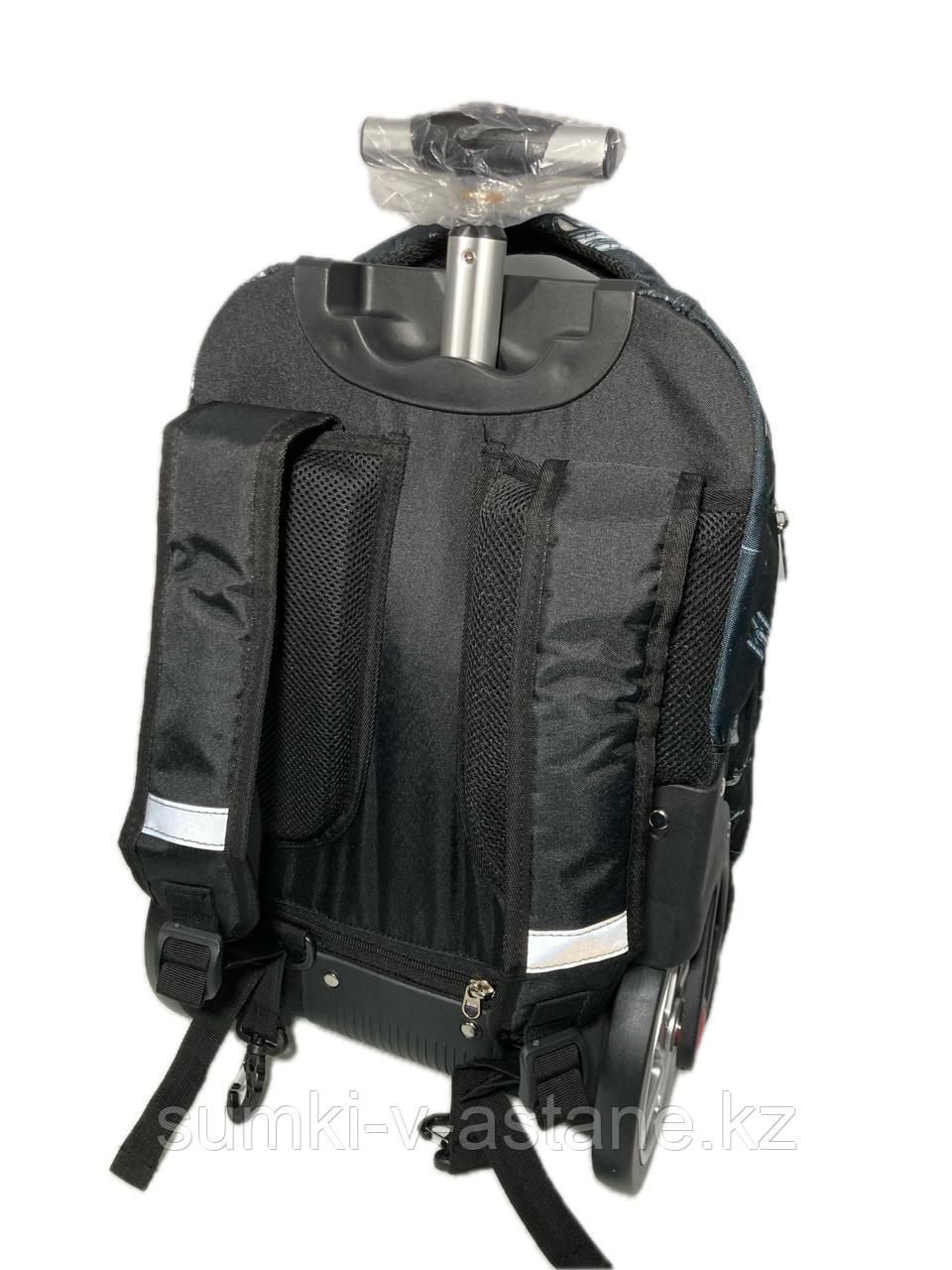 Школьный рюкзак на колёсах "FEIYU", с защитным чехлом. Высота 50 см, ширина 32 см, глубина 24 см. - фото 2 - id-p108960992