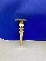 Ножка литая для мягкой мебели золото 16 см