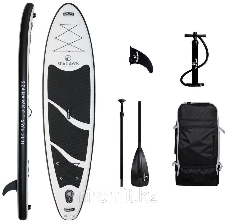 Seahawk Stripe - SUP 10.8 - Надувная лодка черная/ SUP board / Сап сёрфинг - фото 1 - id-p115525789