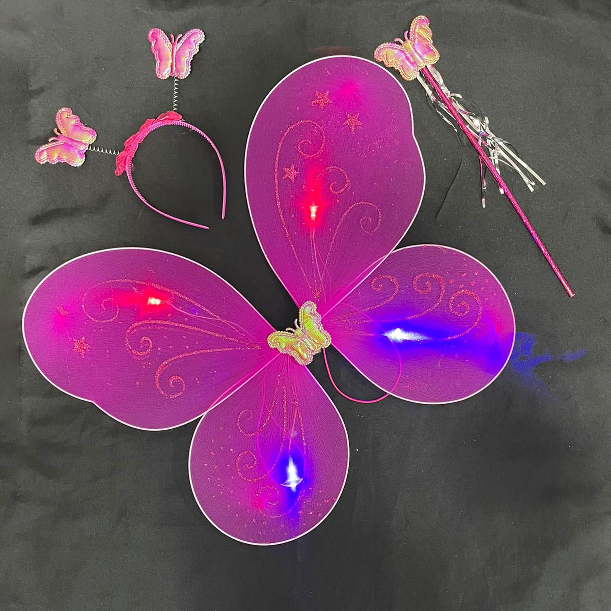 Крылья бабочки светящиеся темно розовые - фото 1 - id-p115552610