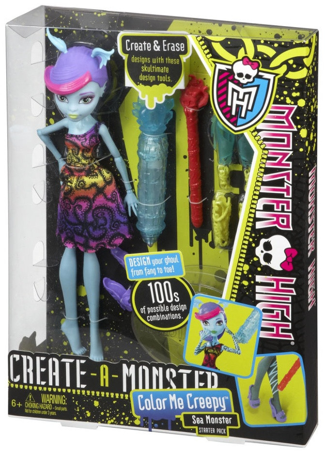 Кукла конструктор 'Морской монстр', из серии 'Создай Монстра Monster High