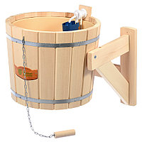 Русский душ 20 л, обливное устройство c пластиковой вставкой и наливным клапаном, липа