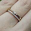 Золотое  кольцо 17р с бриллиантами 0.13Ct SI1/J, VG-Cut, фото 3