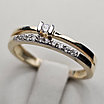 Золотое  кольцо 17р с бриллиантами 0.13Ct SI1/J, VG-Cut, фото 5