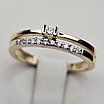 Золотое  кольцо 17р с бриллиантами 0.13Ct SI1/J, VG-Cut, фото 7