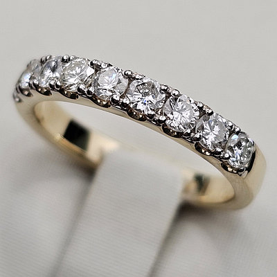 Золотое  кольцо с бриллиантами ж/з  0.645Ct SI1/J, VG-Cut,размер 17