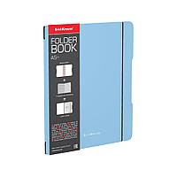 Тетрадь общая ученическая в съемной пластиковой обложке ErichKrause FolderBook Pastel, голубой, А5+,