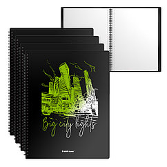 Папка файловая пластиковая на спирали ErichKrause® Night Lights, с 40 прозрачными карманами, A4, асс