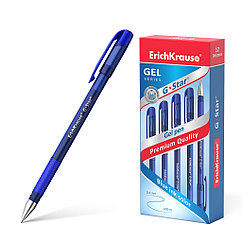 Ручка гелевая ErichKrause G-Star® Stick&Grip Original 0.5, цвет чернил синий (в коробке по 12 шт.)