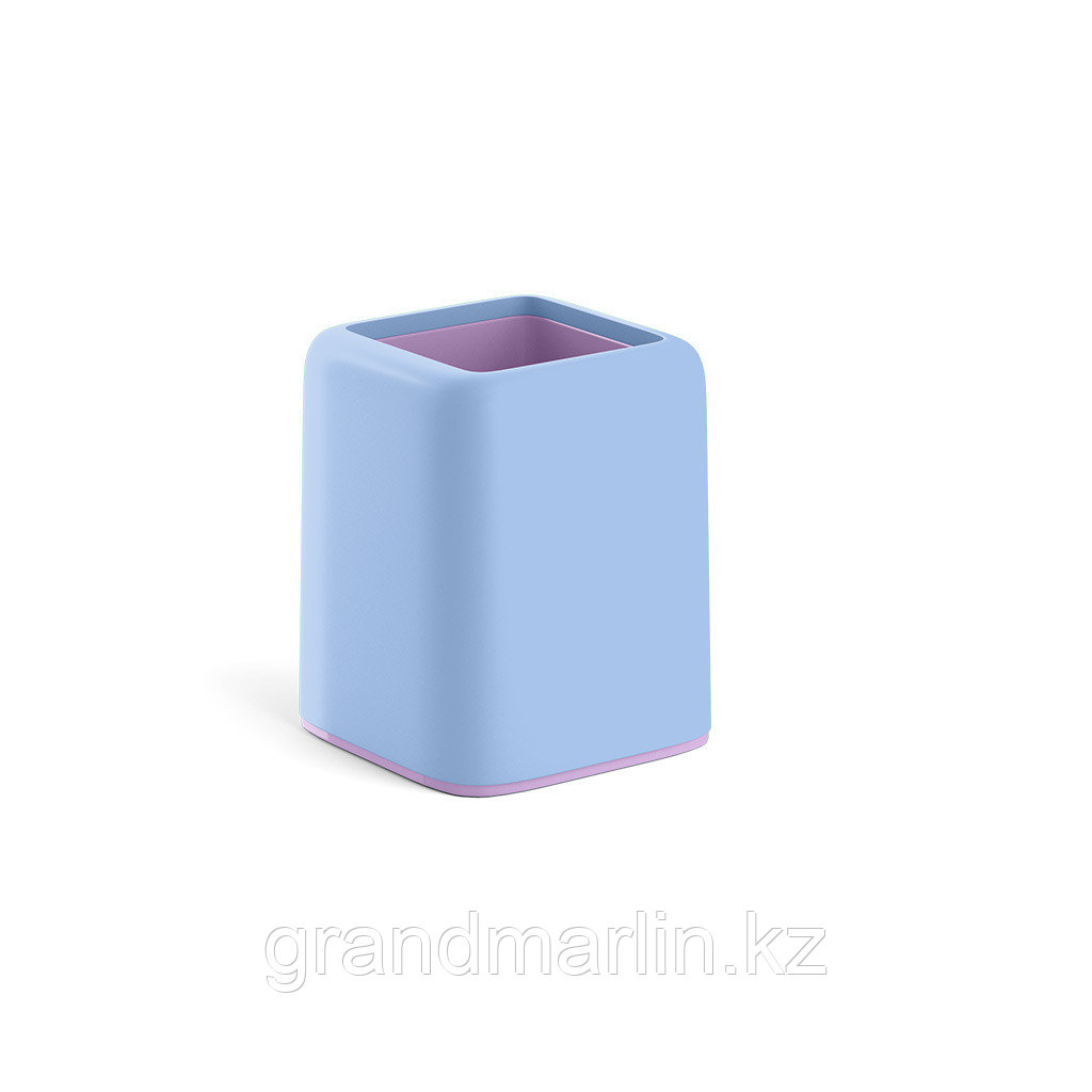 Подставка настольная пластиковая ErichKrause Forte, Pastel Bloom, голубой с фиолетовым - фото 1 - id-p115504843