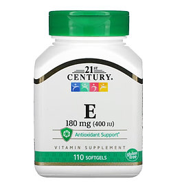 Витамин Е 21st Century 180 мг 110 капсул