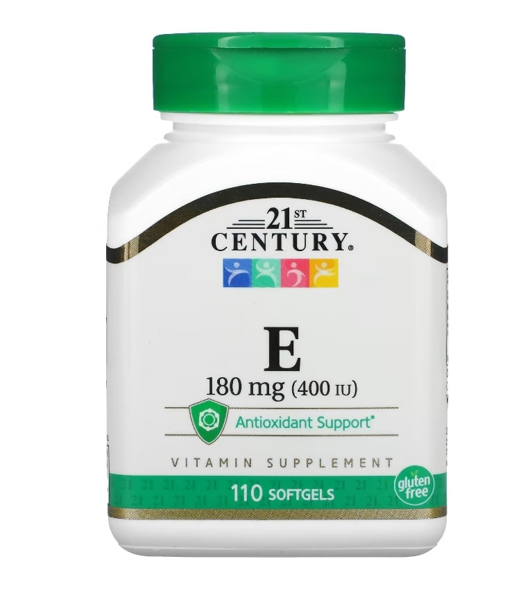 Витамин Е 21st Century 180 мг 110 капсул - фото 1 - id-p115580964