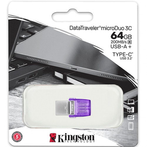 Kingston DataTraveler microDuo 3C usb флешка (flash) (DTDUO3CG3/64GB) - фото 4 - id-p107280771
