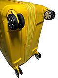 Большой пластиковый дорожный чемодан на 4-х колёсах "Travel Car".Высота 76 см, ширина 49 см, глубина 32(37) см, фото 5
