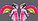 Веер вейла для танцев разноцветный 2 шт, фото 3
