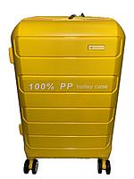 Маленький пластиковый дорожный чемодан на 4-х колёсах "Travel Car". Высота 56 см, ширина 36 см, глубина 24 см)
