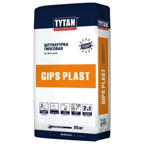 Штукатурка гипсовая Tytan Gips Plast 25 кг - фото 1 - id-p115583003