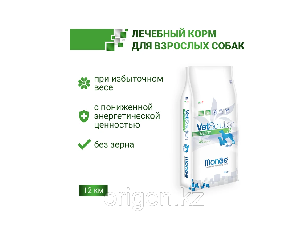 Ветеринарная диета VetSolution Dog Obesity для собак при избыточном весе 12 кг - фото 2 - id-p115583048