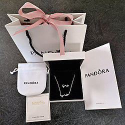 Серебряный комплект Любовь от Пандора Pandora Цепочка, кулон, кольцо, 925 серебро