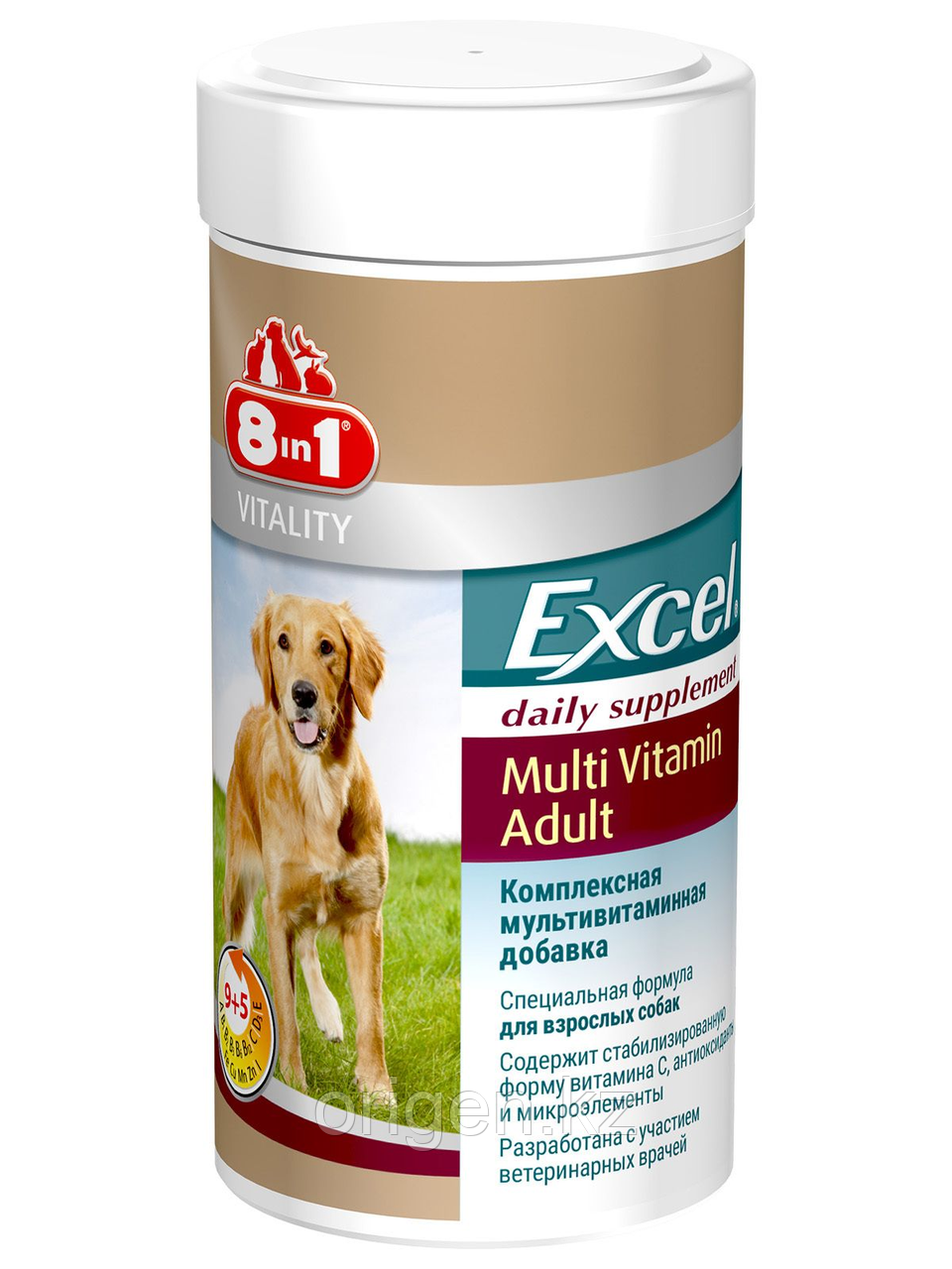 Мультивитамины для взрослых собак 8 in 1 Excel Multi Vitamin Adult 70 таблеток - фото 1 - id-p115585111