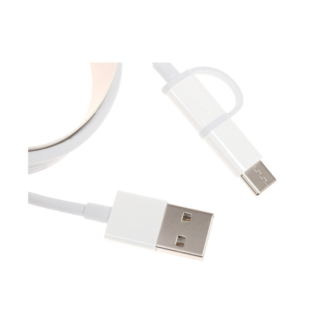 Интерфейсный кабель Xiaomi 30cm MICRO USB and Type-C Белый SJX01ZM - фото 3 - id-p115589157