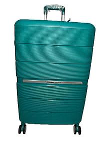 Большой пластиковый дорожный чемодан на 4-х колёсах "Travel Time" (высота 74 см, ширина 47 см, глубина 27 см)