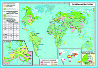 Карта Земельные ресурсы мира