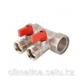 Коллектор VALTEC 3/4"х2 вых. 1/2" нар.,с отсекающими кранами, (VTc.580.N.0502) - фото 1 - id-p105507833