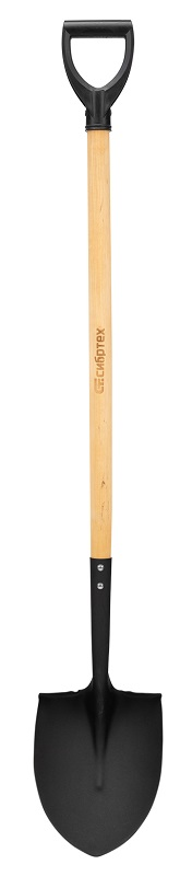 Лопата для сыпучих грузов, 215х285х1325 мм, деревянный черенок с пропиткой, Россия// Сибртех