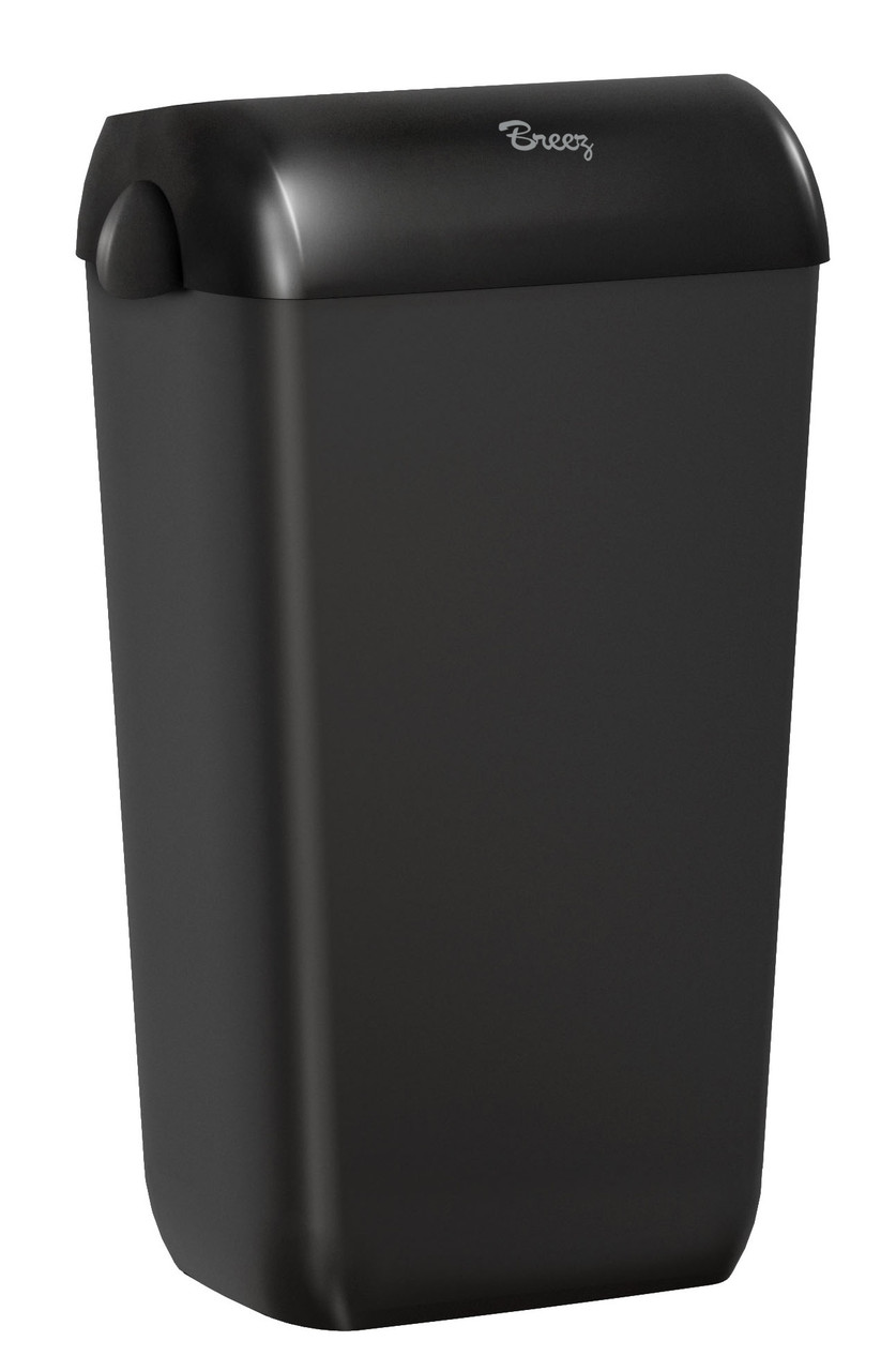Корзина для мусора настенная Breez 23 литра (пластик чёрная) - фото 1 - id-p114310710