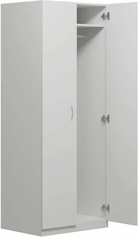 Шкаф пегас, 2 двери, 78х58х202см, белый, фото 2