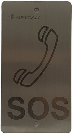MP-010M1 - Информационная табличка "SOS с трубкой" (нержавеющая сталь), фото 2