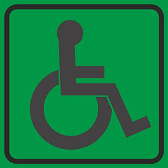 Табличка 150х150 "Доступность для инвалидов всех категорий"
